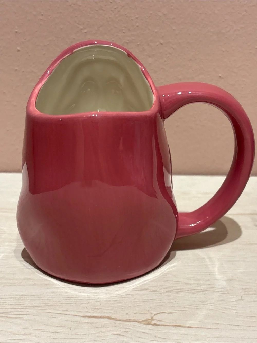 Ghost Face Scream Pink Sculpted Halloween Ceramic Mug NEW Ghostface